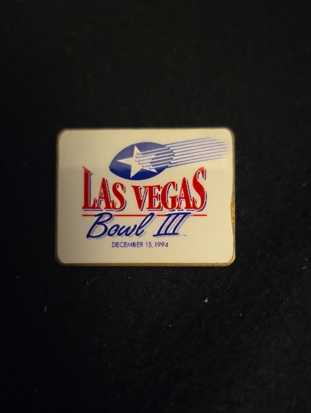 NFL Las Vegas Bowl III Pin - Red, Blue, White